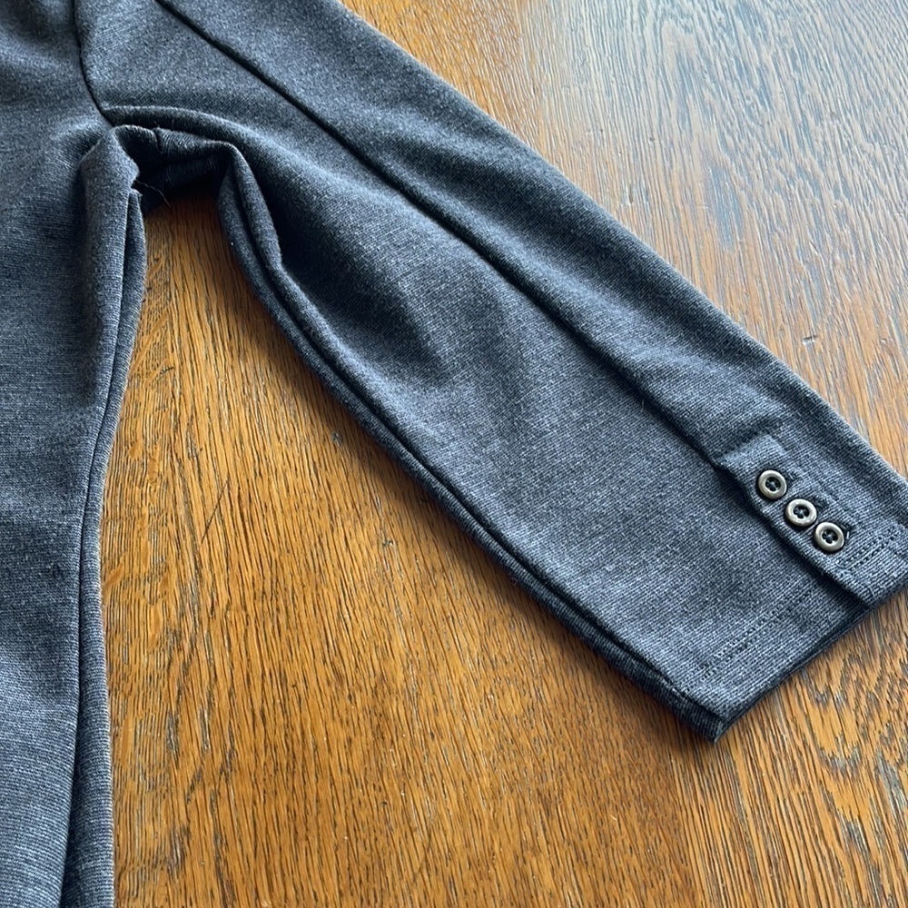 Old Navy dress midi length body fitted charcoal heather long sleeves size Small - Picture 13 of 15